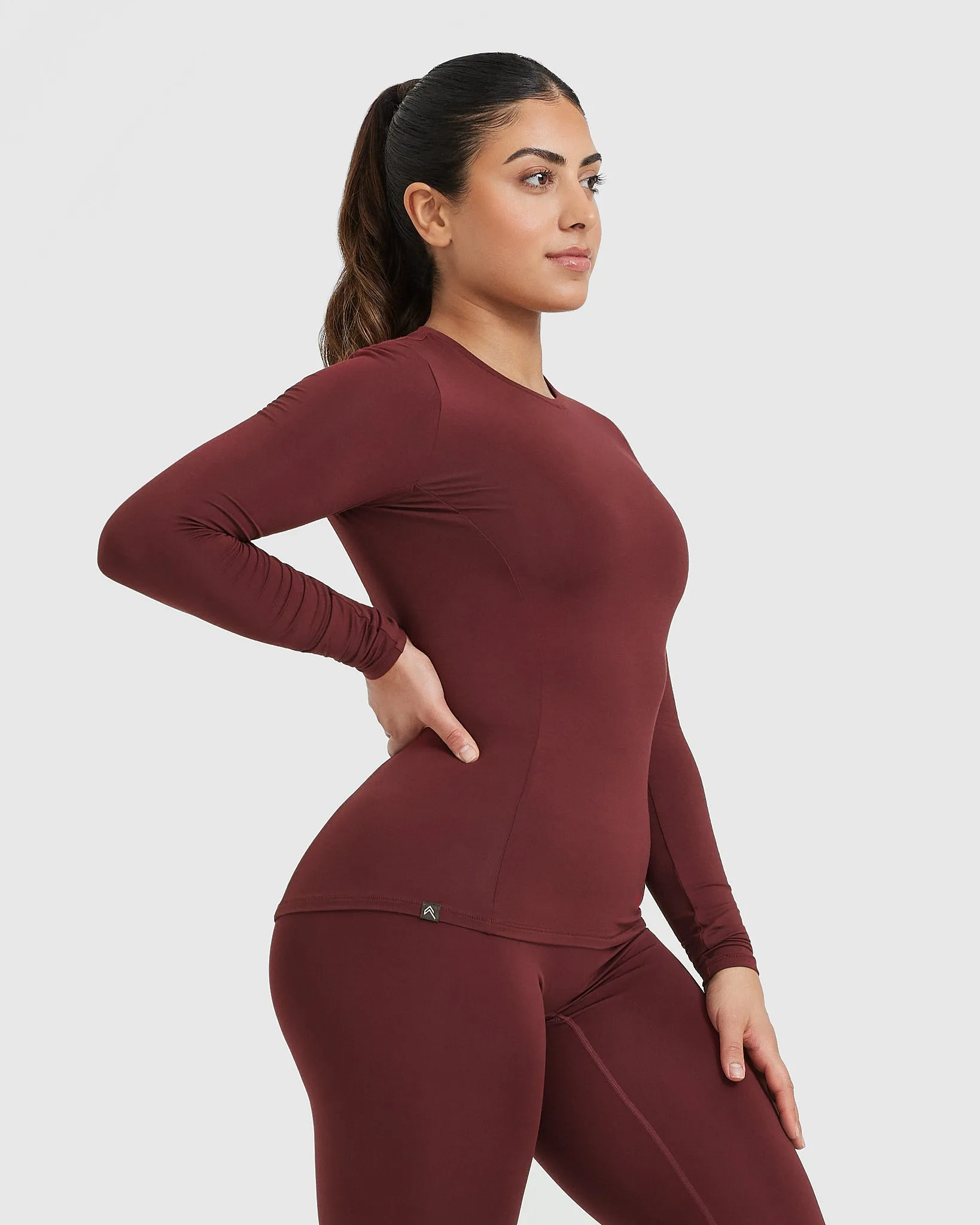 Mellow Soft Long Sleeve Top | Mulled Wine sold by Oner Active product image thumbnail 3