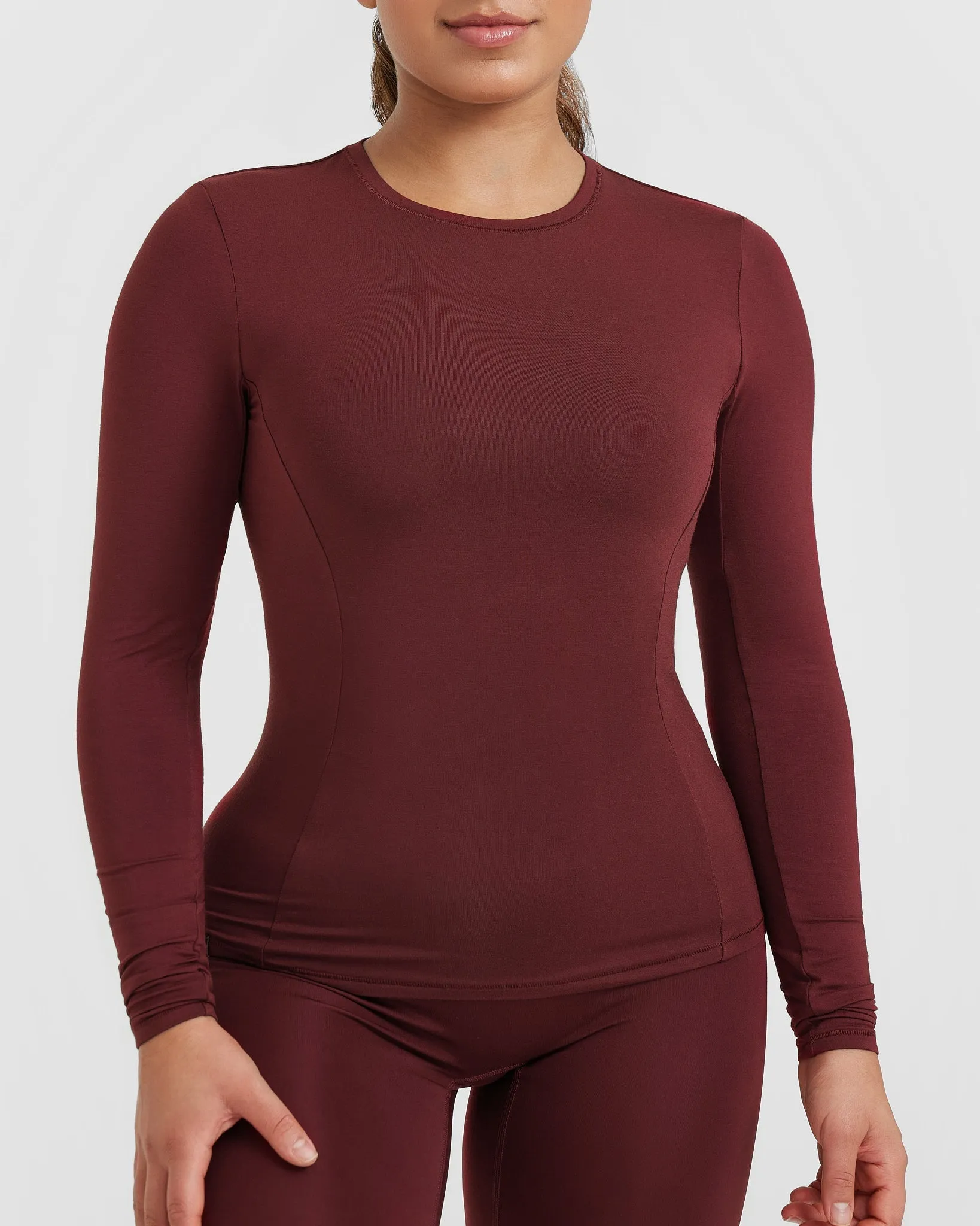 Mellow Soft Long Sleeve Top | Mulled Wine sold by Oner Active product image thumbnail 4