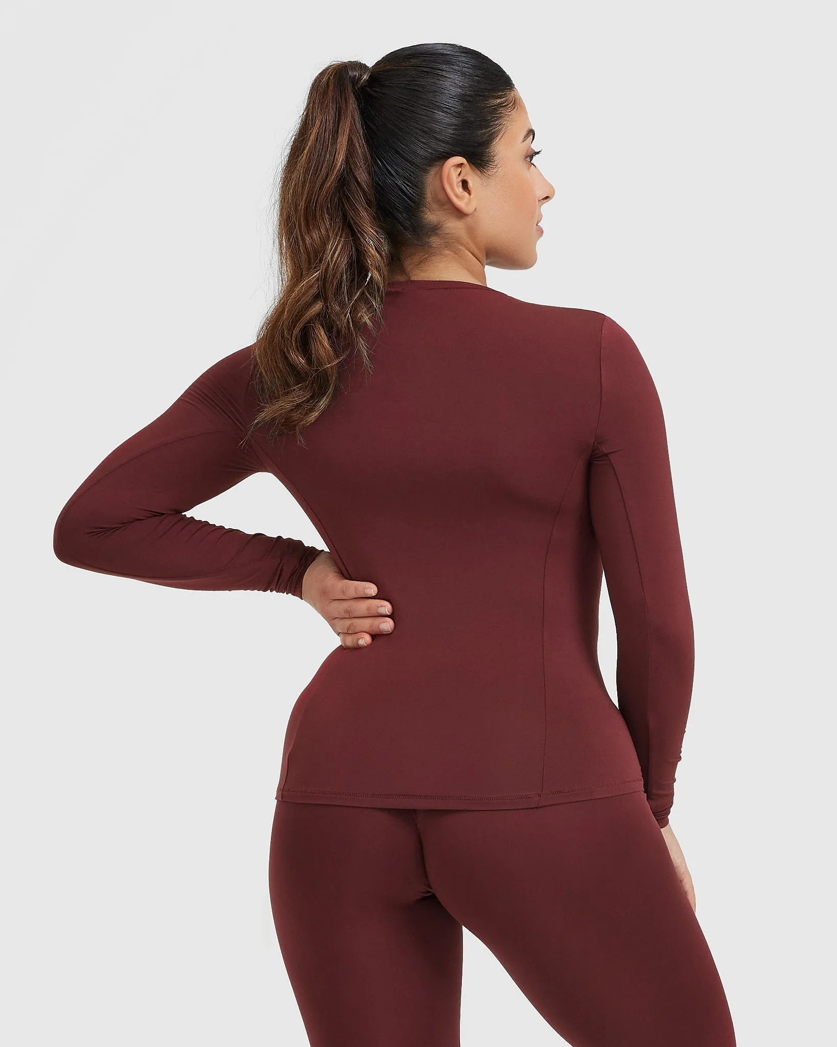 Mellow Soft Long Sleeve Top | Mulled Wine sold by Oner Active product image thumbnail 2