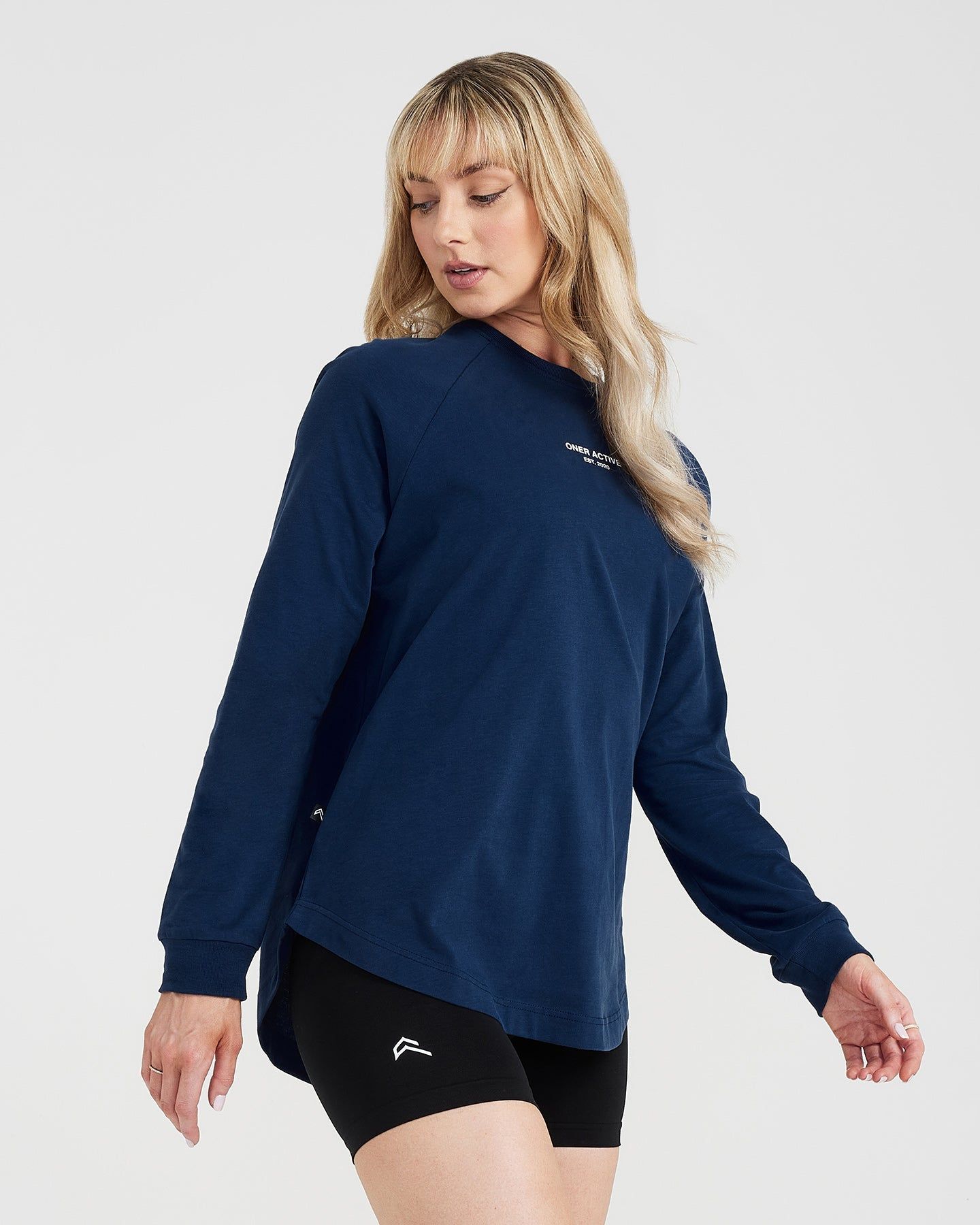 Graphic Oversized Long Sleeve Tee | Washed Midnight sold by Oner Active product image thumbnail 2
