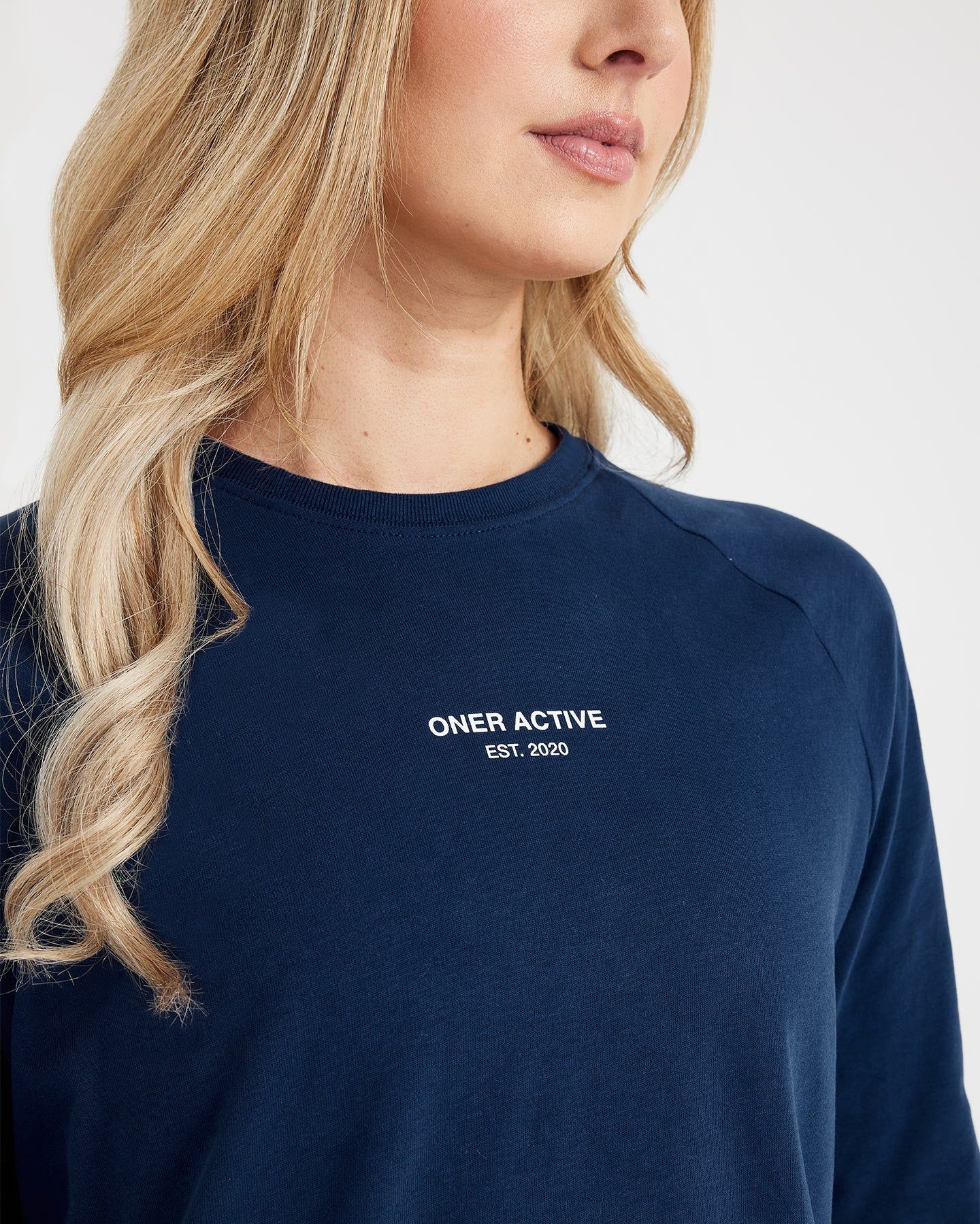 Graphic Oversized Long Sleeve Tee | Washed Midnight sold by Oner Active product image thumbnail 3