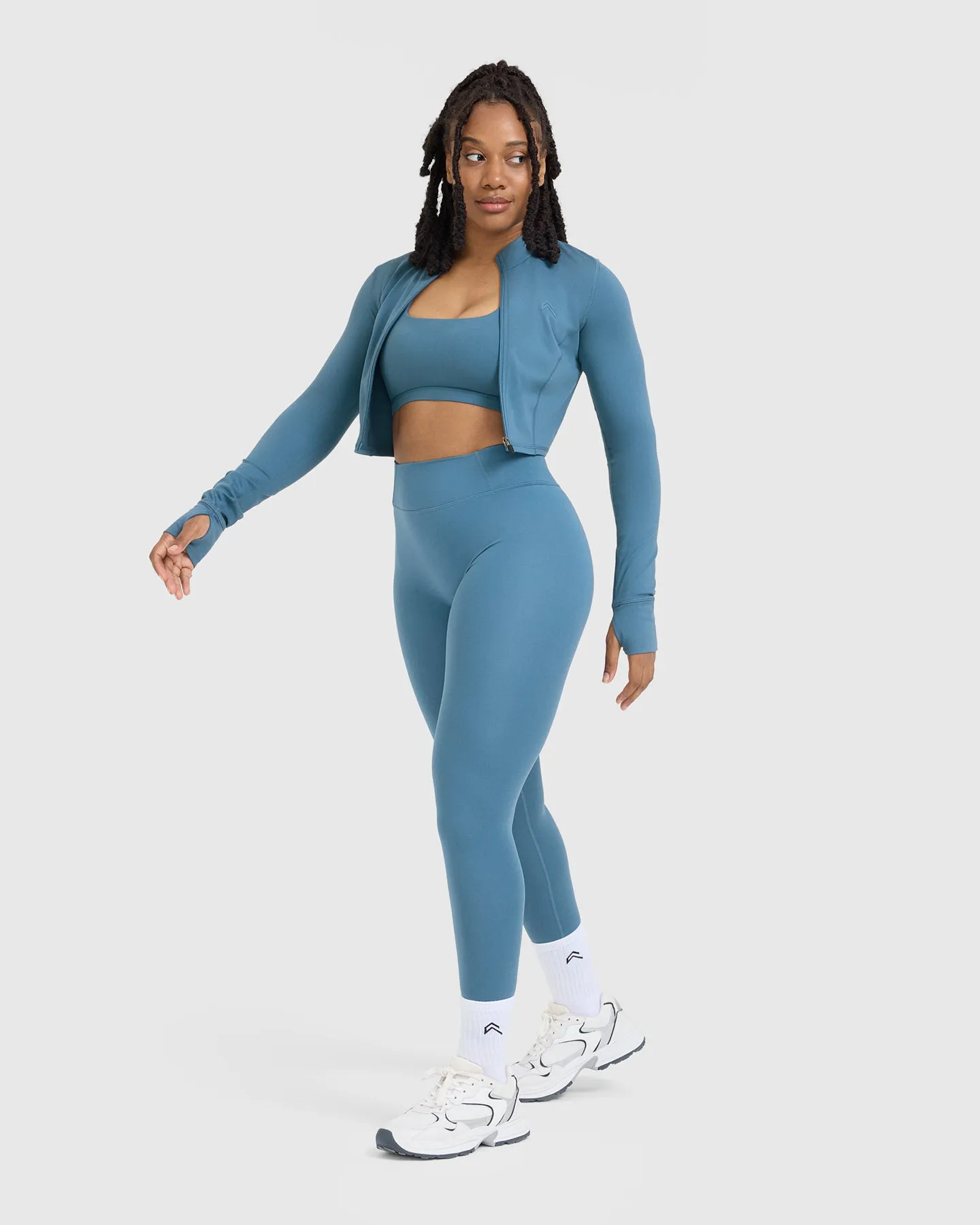 Timeless Crop Jacket | Moonstone Blue sold by Oner Active product image thumbnail 3