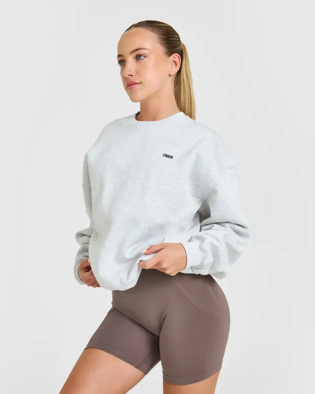 Foundations Crew Neck Sweatshirt | Light Grey Marl sold by Oner Active