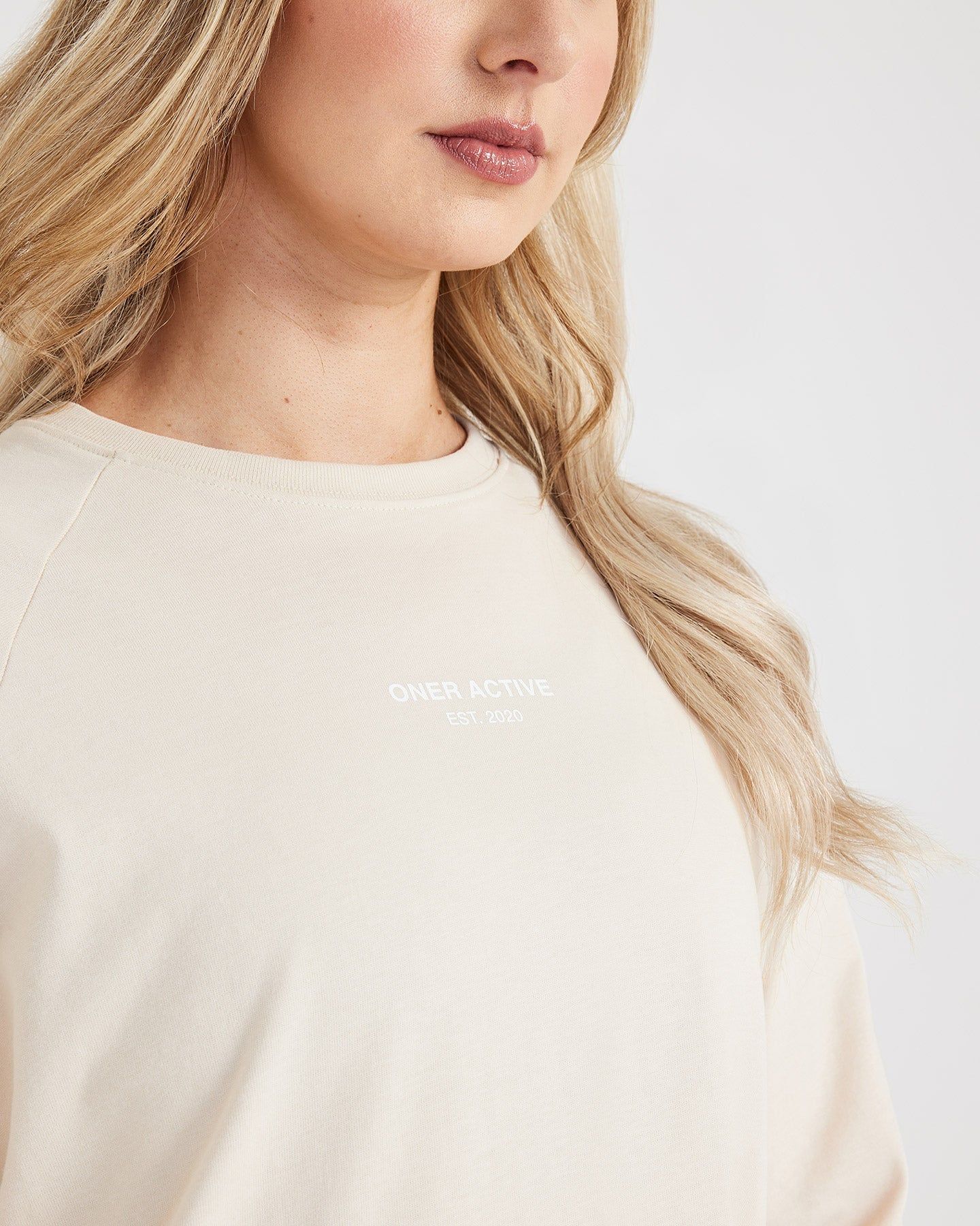 Graphic Oversized Long Sleeve Tee | Washed Sand sold by Oner Active product image thumbnail 3