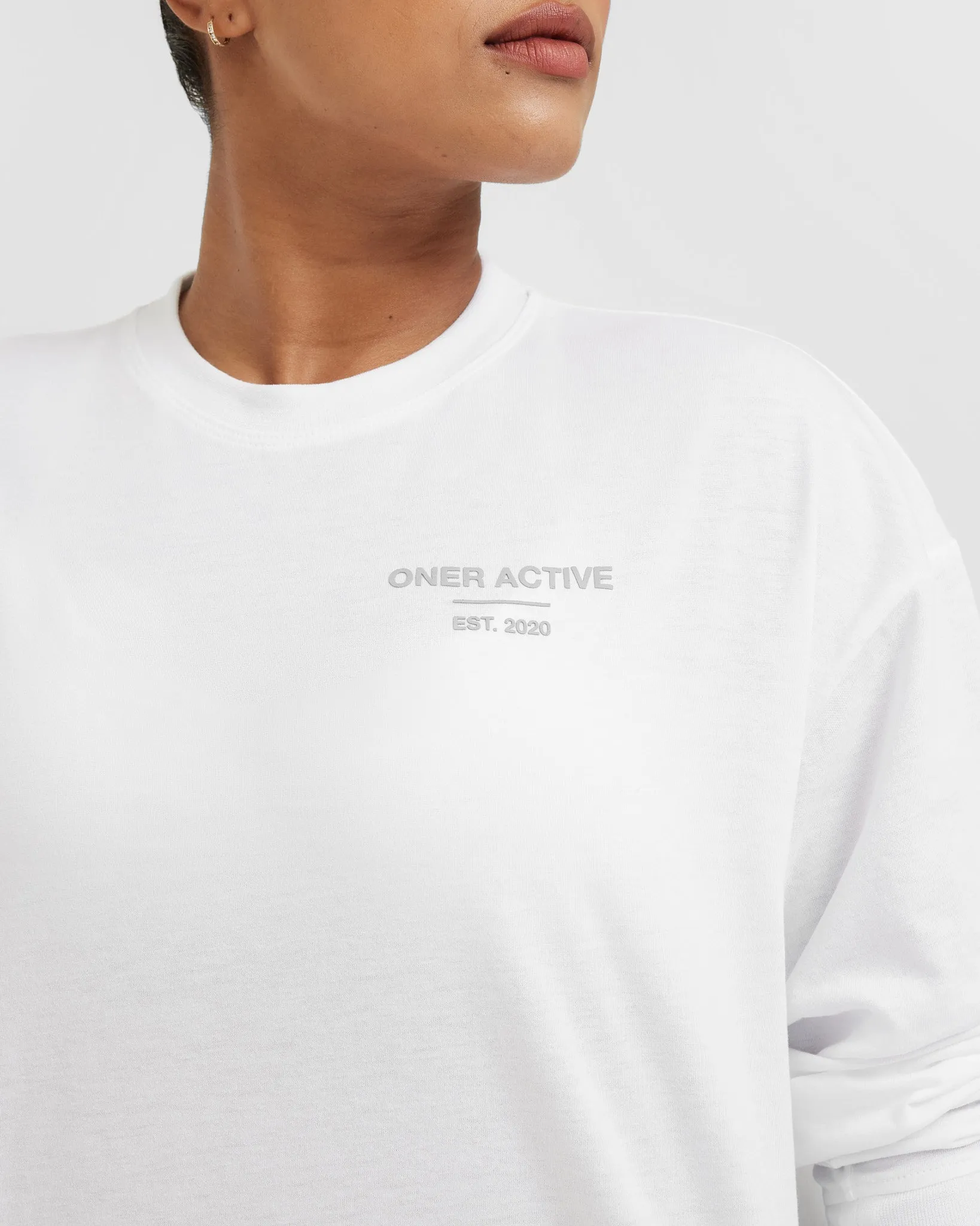 Classic Lifters Graphic Oversized Lightweight Long Sleeve Top | White sold by Oner Active product image thumbnail 4