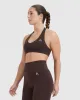 Classic Seamless 2.0 Halter Neck Bralette | 70% Cocoa Marl sold by Oner Active