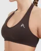 Classic Seamless 2.0 Halter Neck Bralette | 70% Cocoa Marl sold by Oner Active