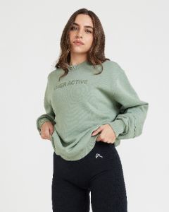 Classic Lounge Oversized Crew Neck | Sage sold by Oner Active