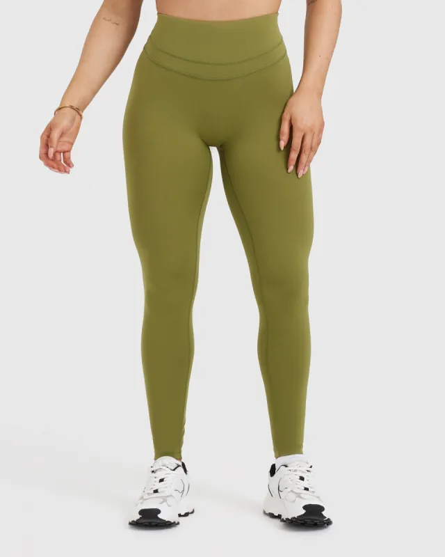 Unified High Waisted Leggings | Olive Green sold by Oner Active