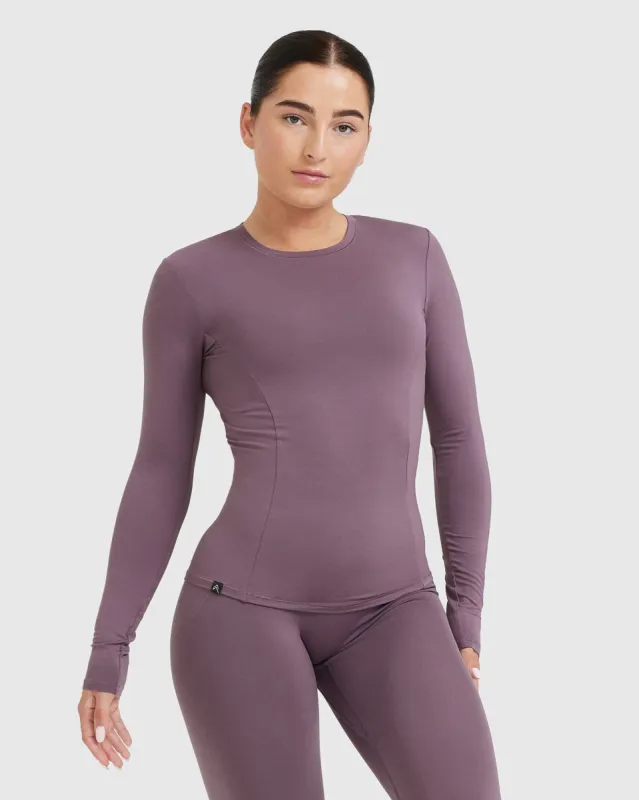 Mellow Soft Long Sleeve Top | Vintage Purple sold by Oner Active
