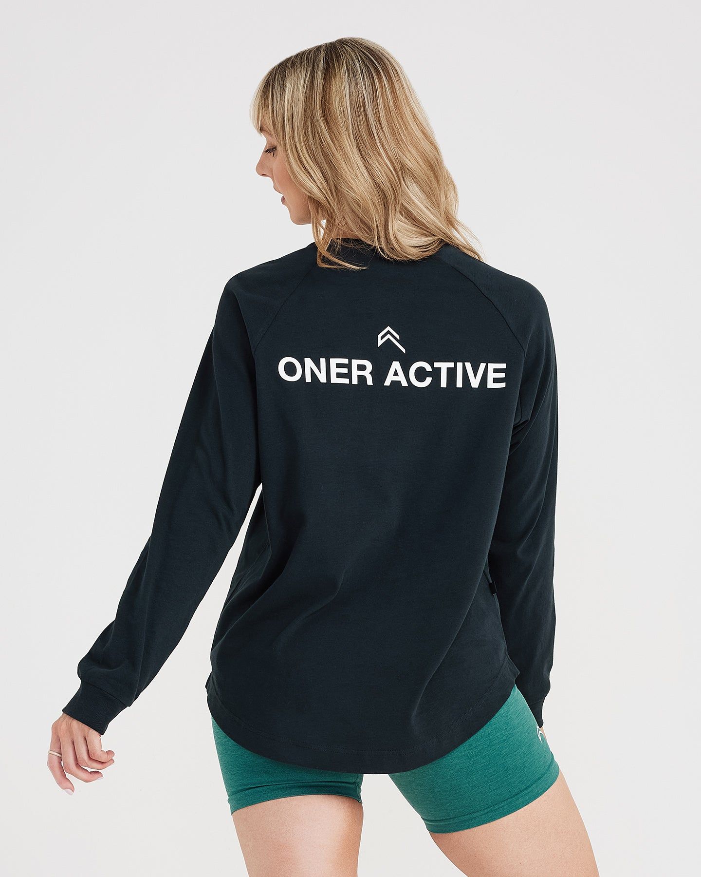 Graphic Oversized Long Sleeve Tee | Washed Black sold by Oner Active product image thumbnail 4