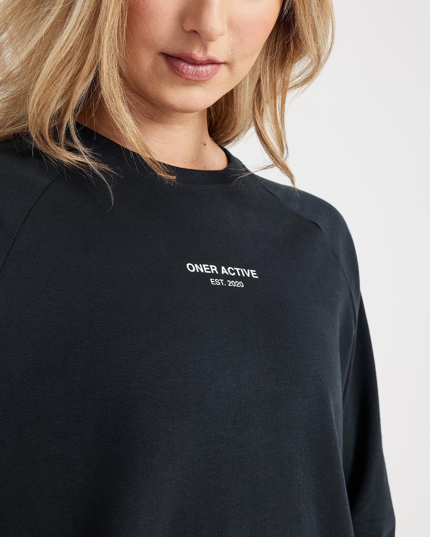 Graphic Oversized Long Sleeve Tee | Washed Black sold by Oner Active product image thumbnail 3