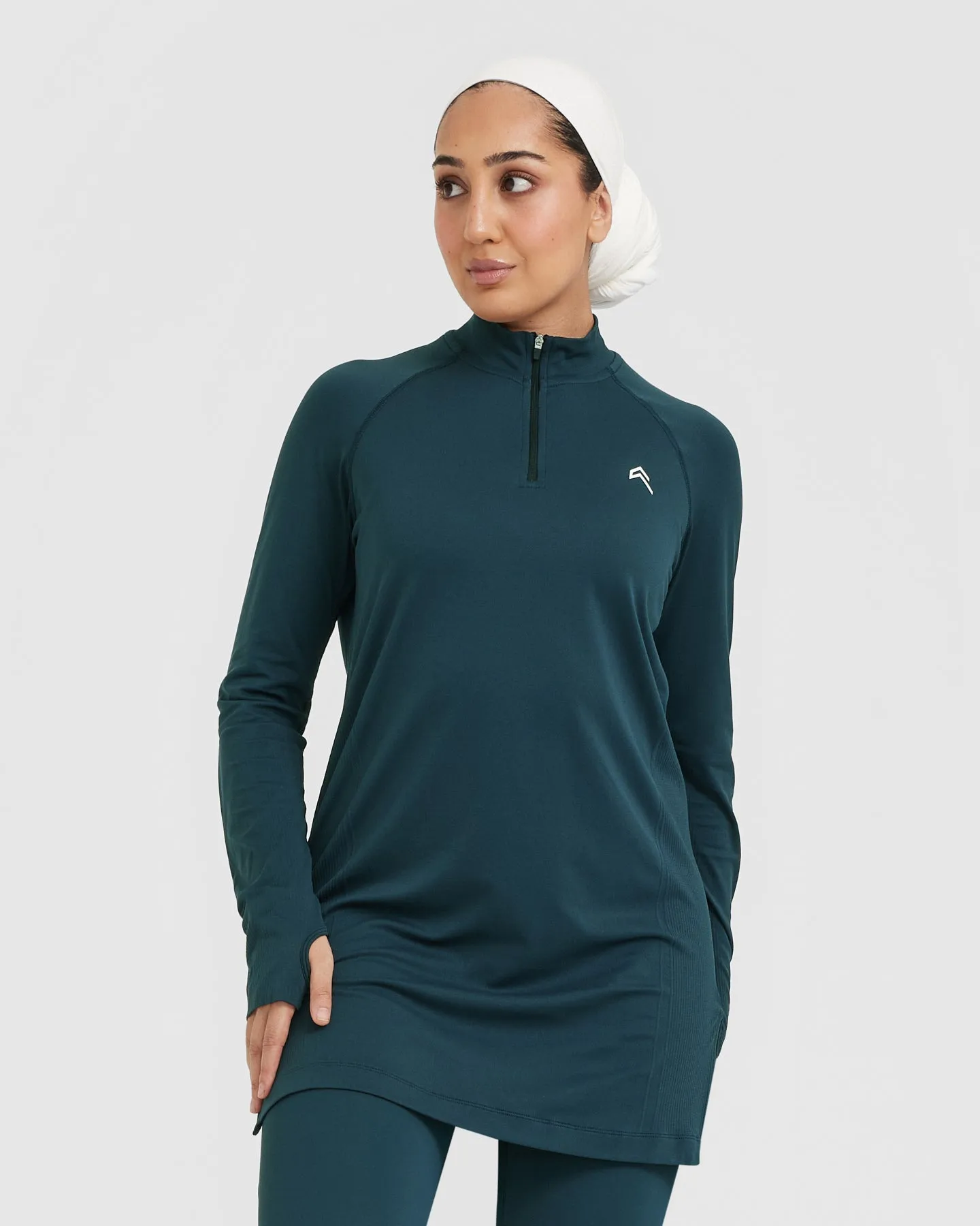 Go To Seamless Loose Long Sleeve Longline Top | Oil Blue sold by Oner Active