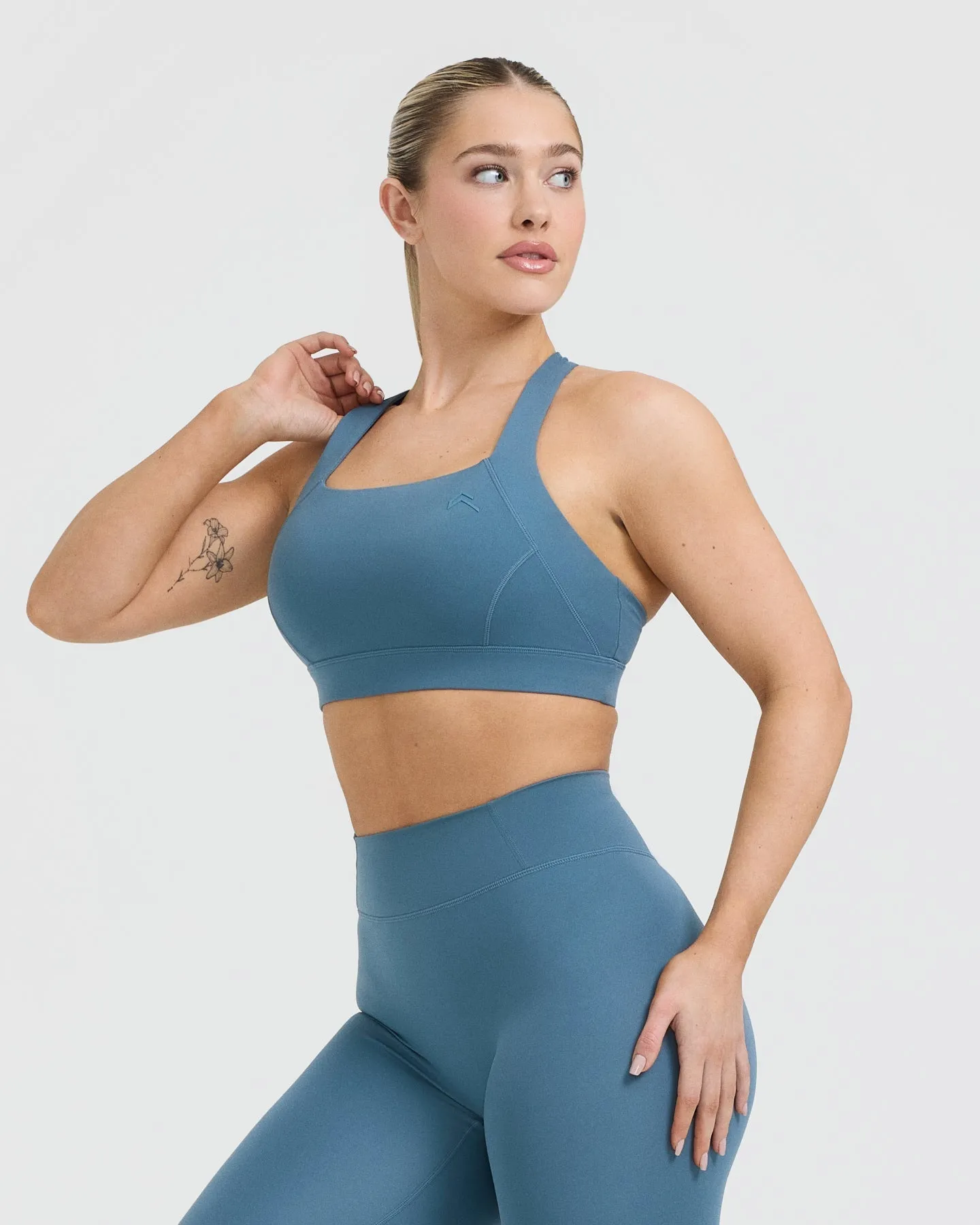 Timeless Wide Strap Sports Bra | Moonstone Blue sold by Oner Active product image thumbnail 3