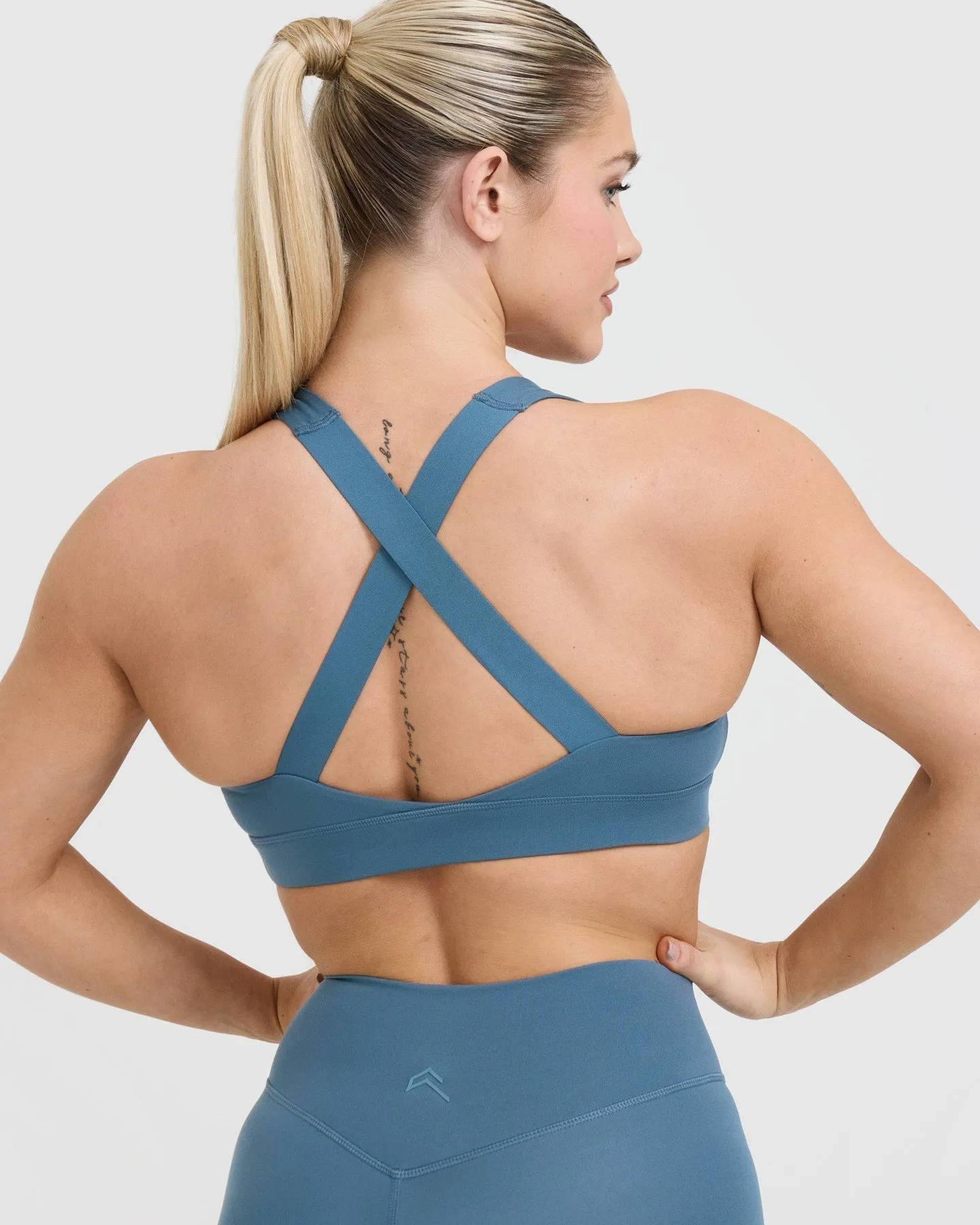 Timeless Wide Strap Sports Bra | Moonstone Blue sold by Oner Active product image thumbnail 5
