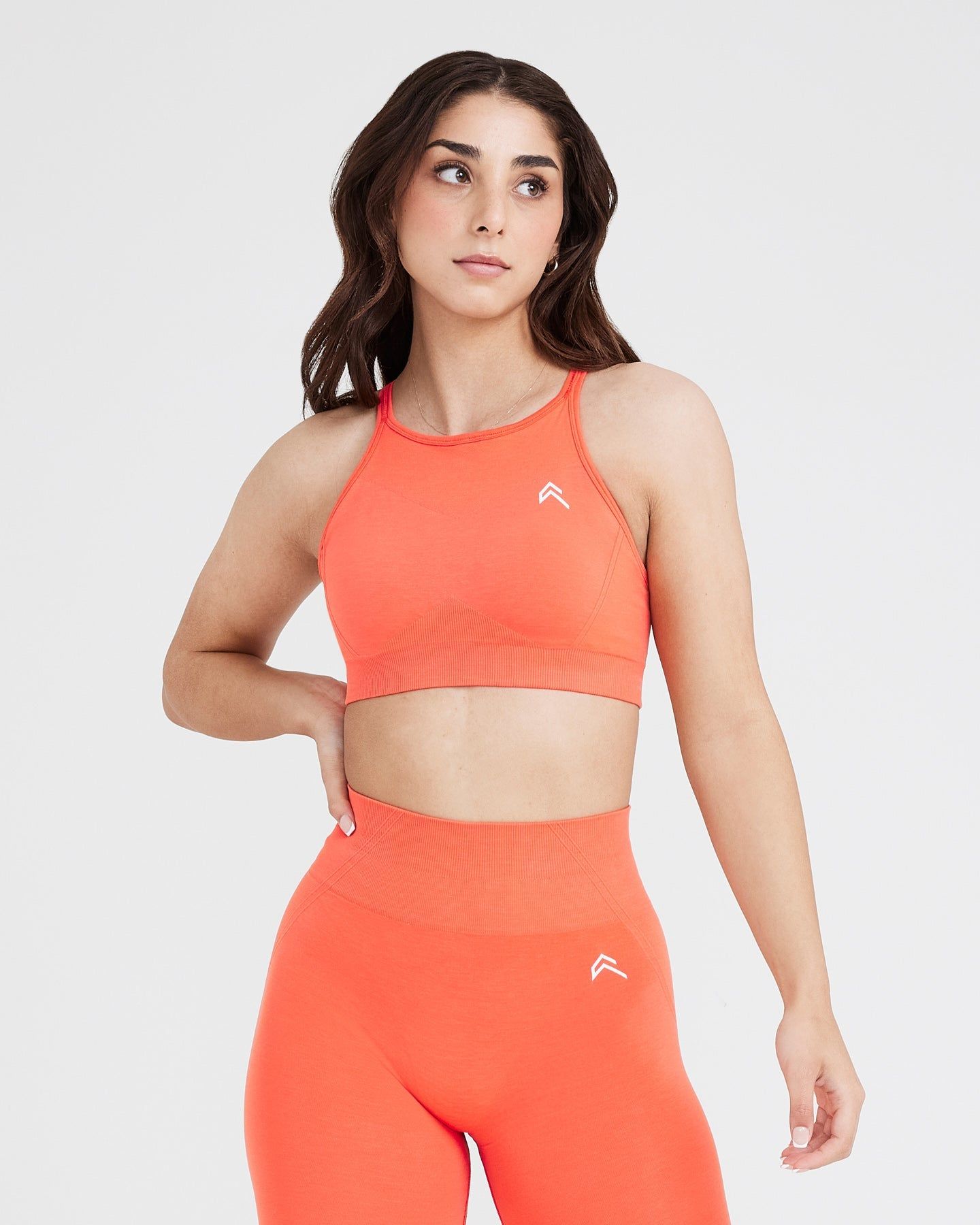 Effortless Seamless High Neck Bralette | Peach Blossom sold by Oner Active