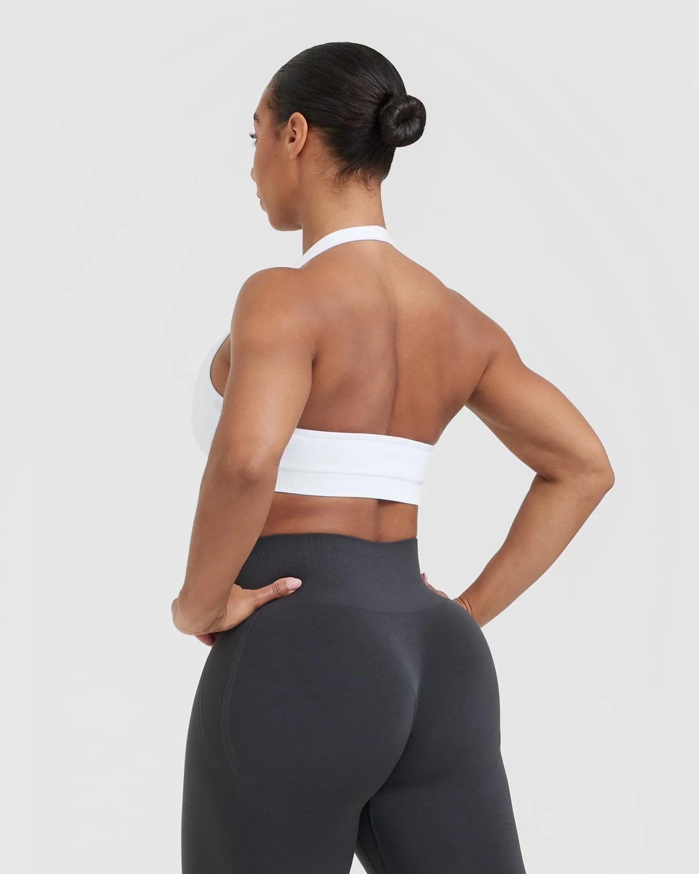 Classic Seamless 2.0 Halter Neck Bralette | White sold by Oner Active product image thumbnail 2