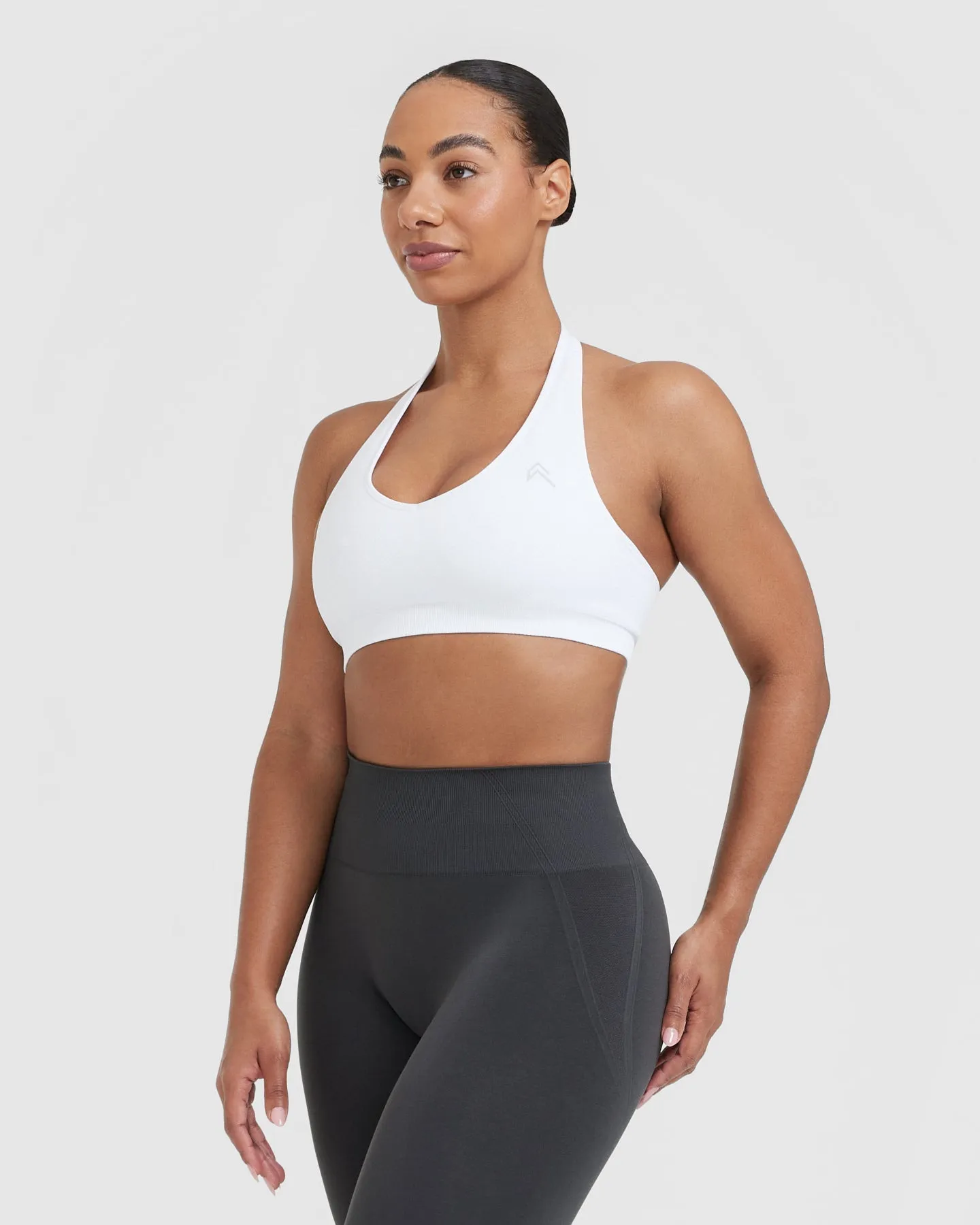 Classic Seamless 2.0 Halter Neck Bralette | White sold by Oner Active product image thumbnail 3