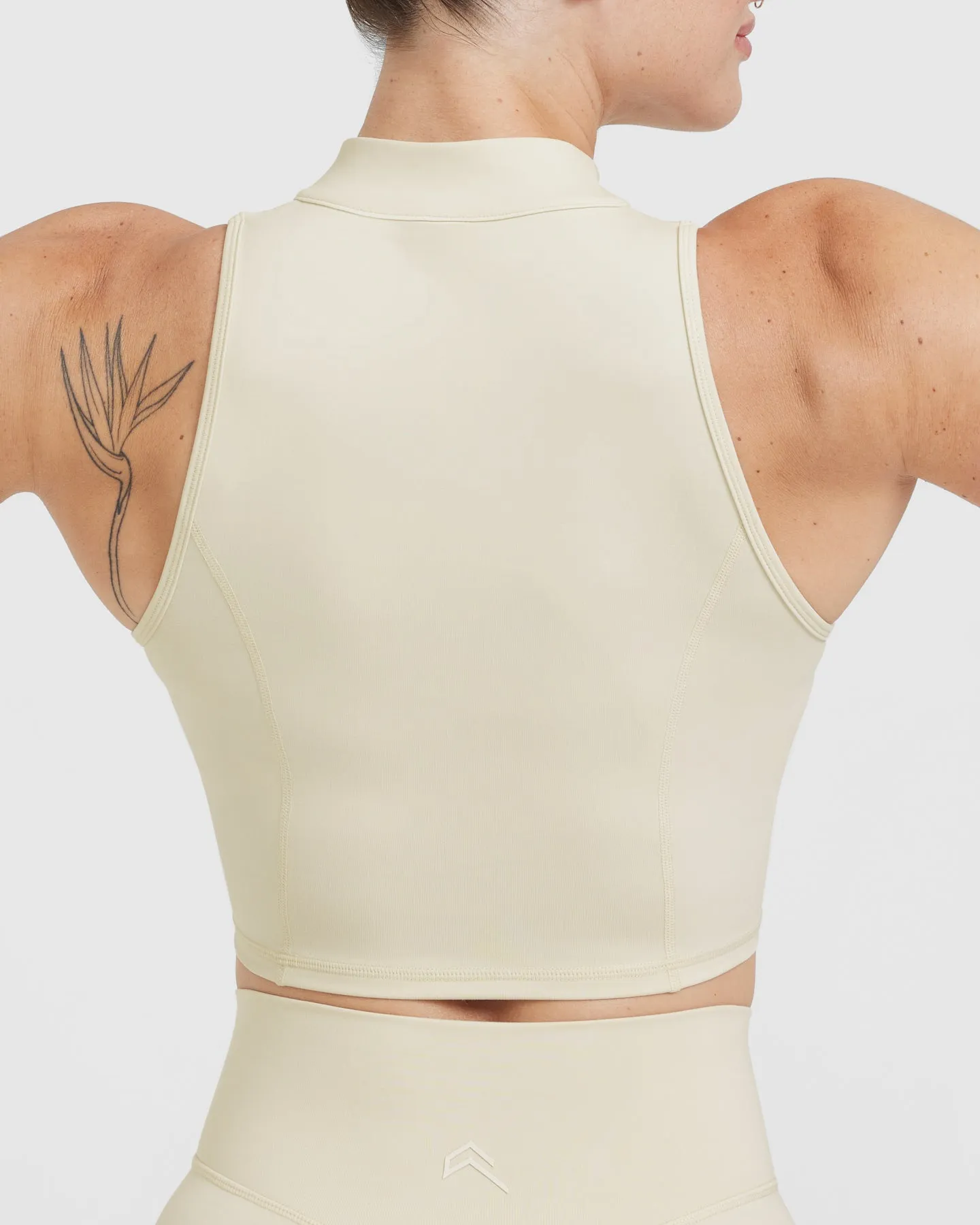 Timeless Half Zip Crop Tank | Vanilla sold by Oner Active product image thumbnail 5