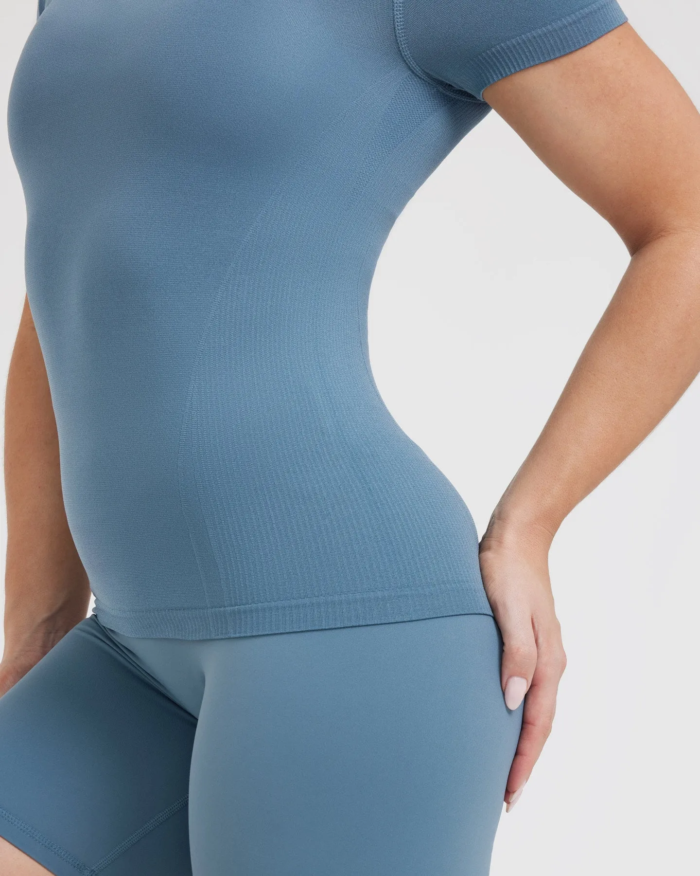 Go To Seamless Fitted Top | Moonstone Blue sold by Oner Active product image thumbnail 5