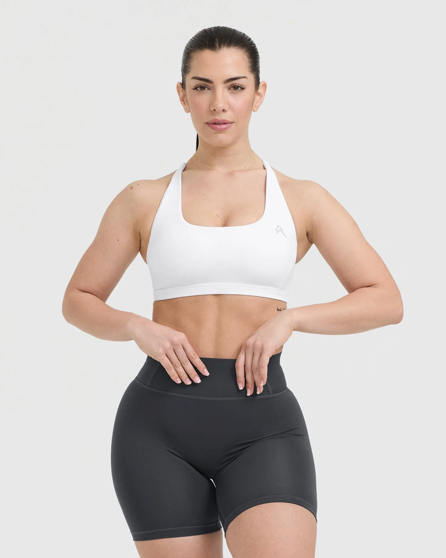 Timeless Square Neck Sports Bra | White sold by Oner Active