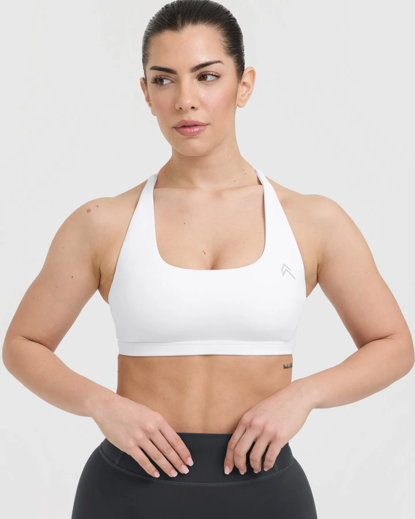 Timeless Square Neck Sports Bra | White sold by Oner Active product image thumbnail 4