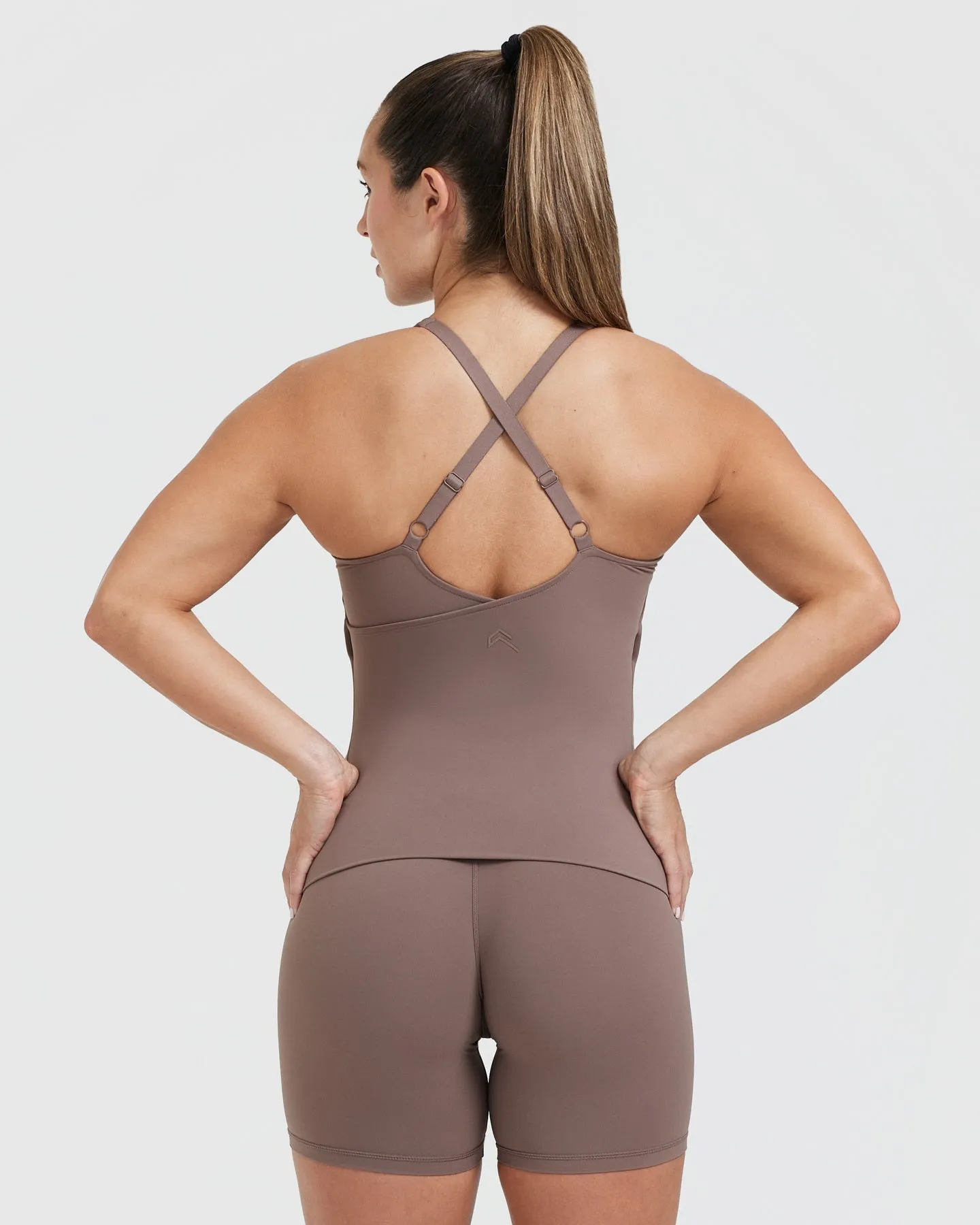 Unified V-Neck Cross Back Vest | Cool Brown sold by Oner Active product image thumbnail 2