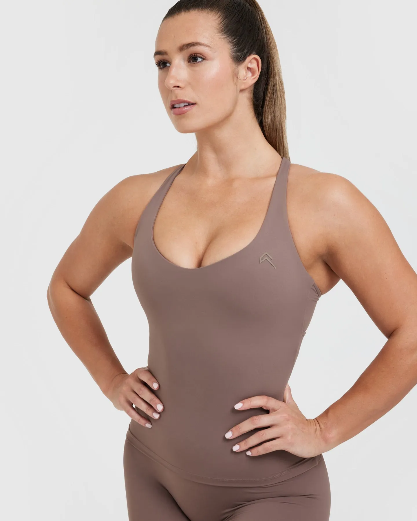 Unified V-Neck Cross Back Vest | Cool Brown sold by Oner Active product image thumbnail 4