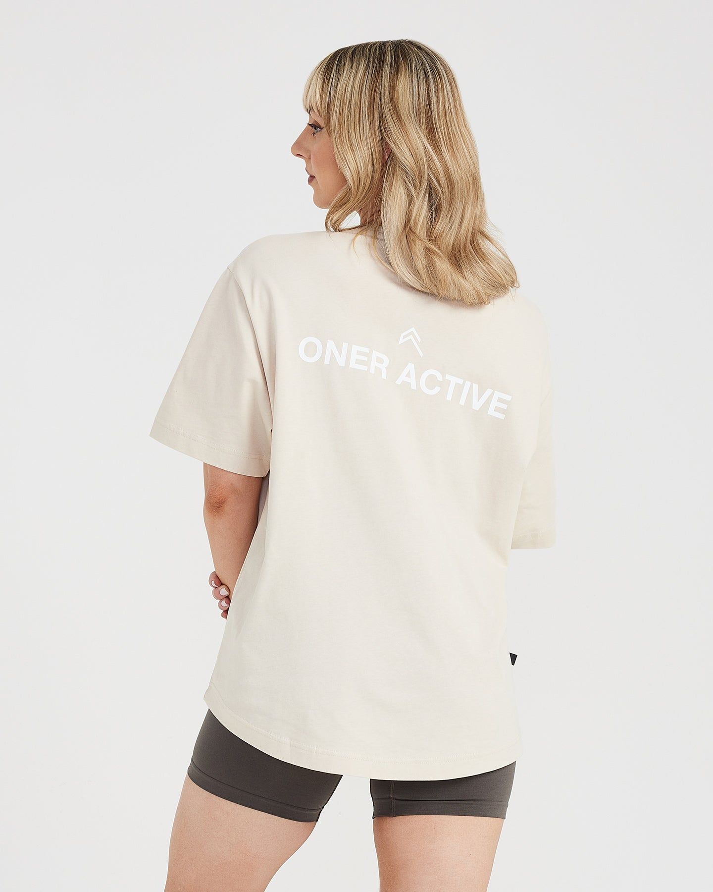 Graphic Oversized Short Sleeve Tee | Washed Sand sold by Oner Active product image thumbnail 4