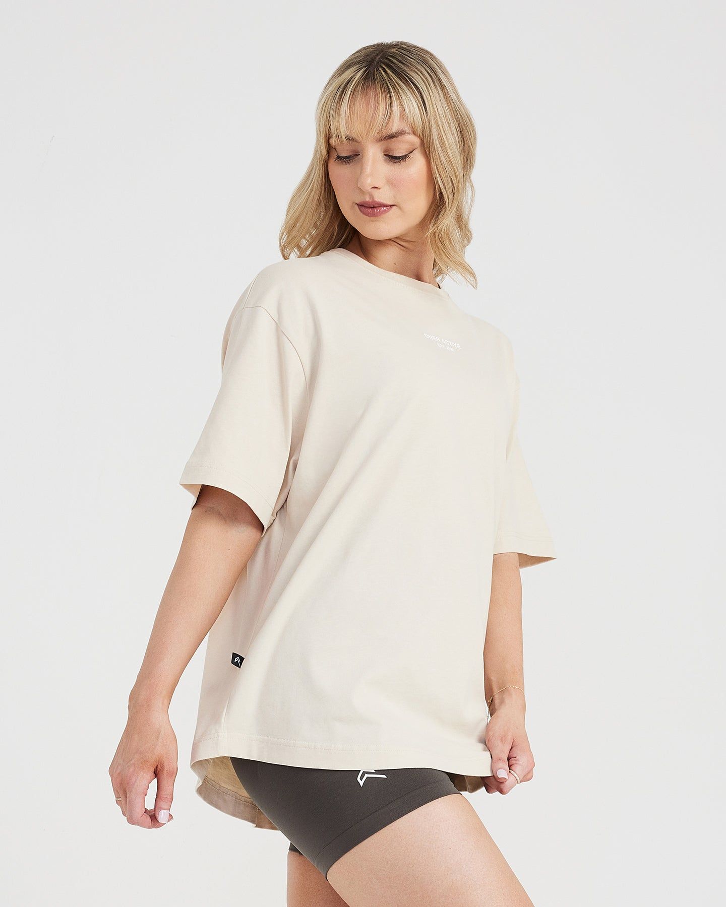 Graphic Oversized Short Sleeve Tee | Washed Sand sold by Oner Active product image thumbnail 2