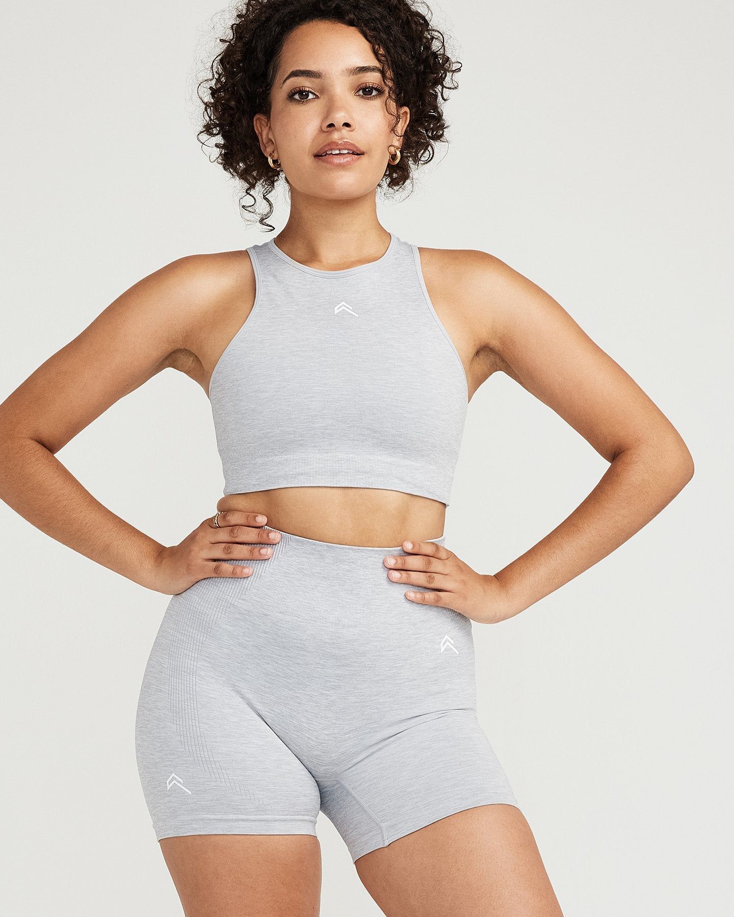 Classic Seamless Shorts | Grey Marl sold by Oner Active product image thumbnail 4