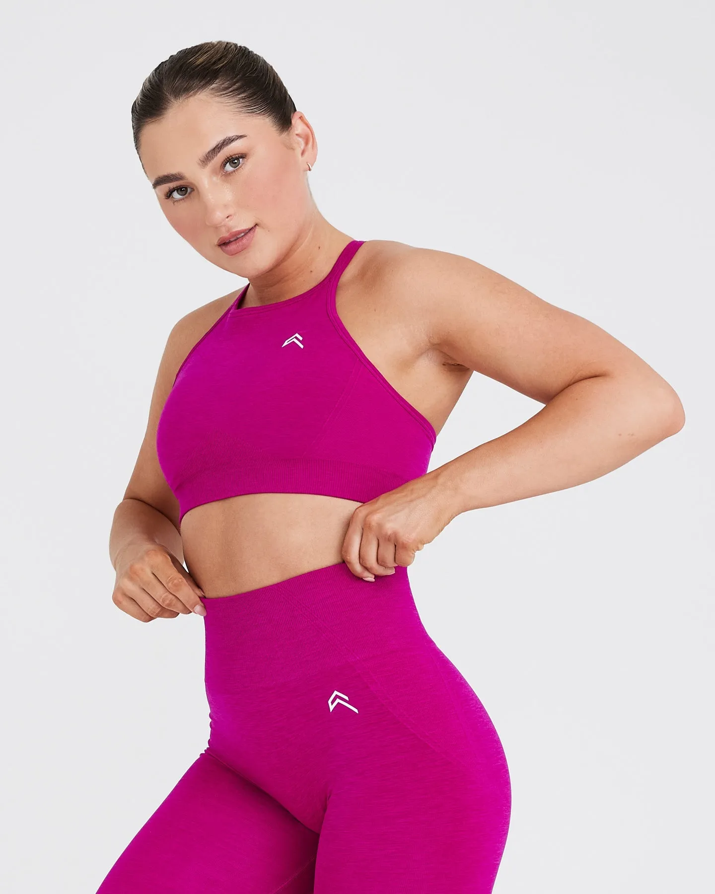 Effortless Seamless High Neck Bralette | Fuchsia sold by Oner Active product image thumbnail 3