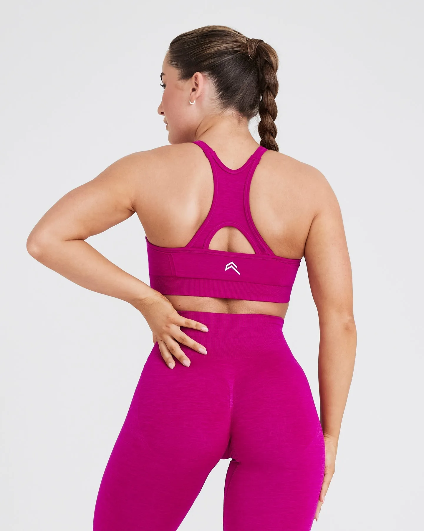 Effortless Seamless High Neck Bralette | Fuchsia sold by Oner Active product image thumbnail 2