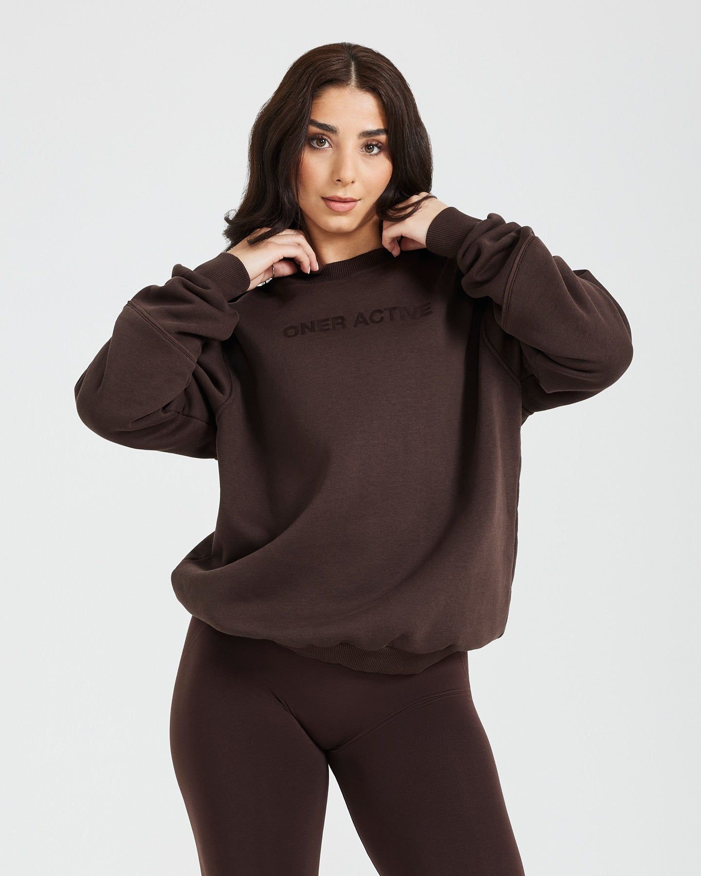 Classic Lounge Oversized Crew Neck | 70% Cocoa sold by Oner Active