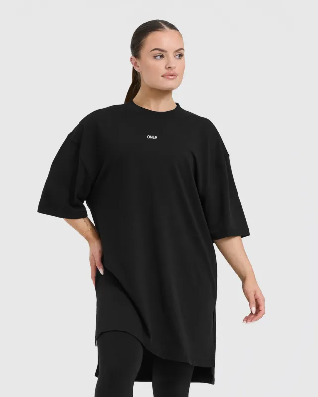 Raising The Bar Graphic Longline T-Shirt | Black sold by Oner Active
