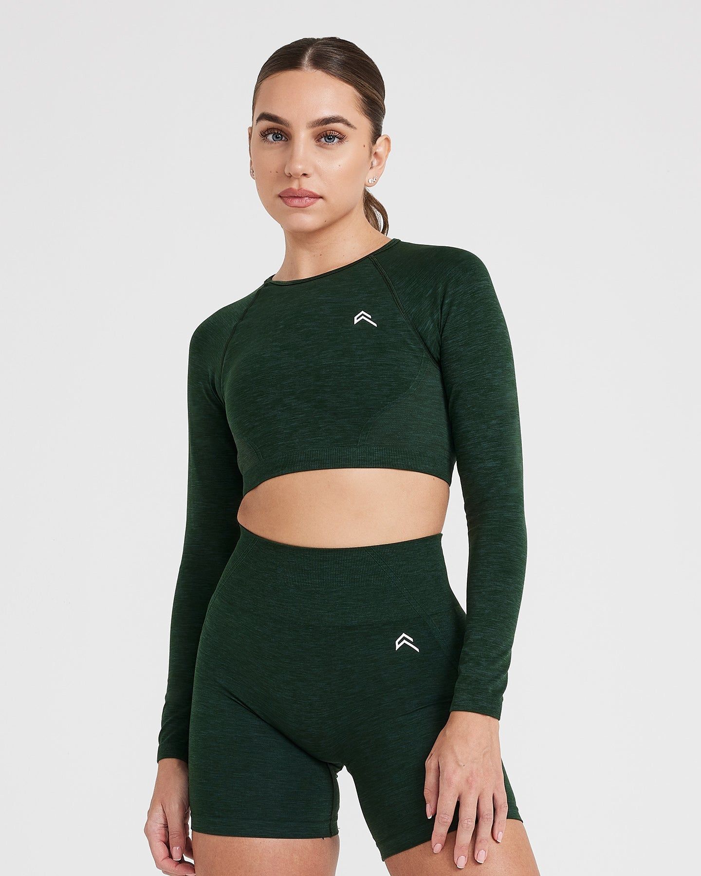 Effortless Seamless Long Sleeve Crop Top | Evergreen sold by Oner Active