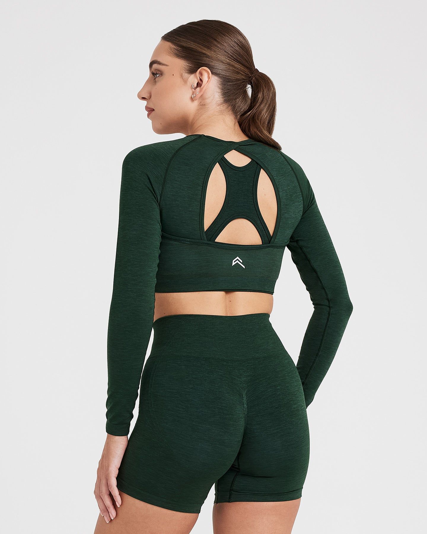 Effortless Seamless Long Sleeve Crop Top | Evergreen sold by Oner Active product image thumbnail 2