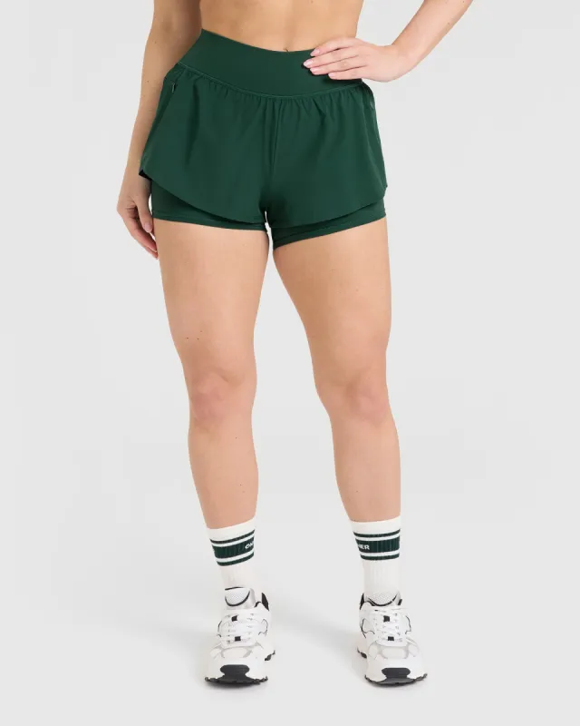 Unified Double Layer Shorts | Racing Green sold by Oner Active