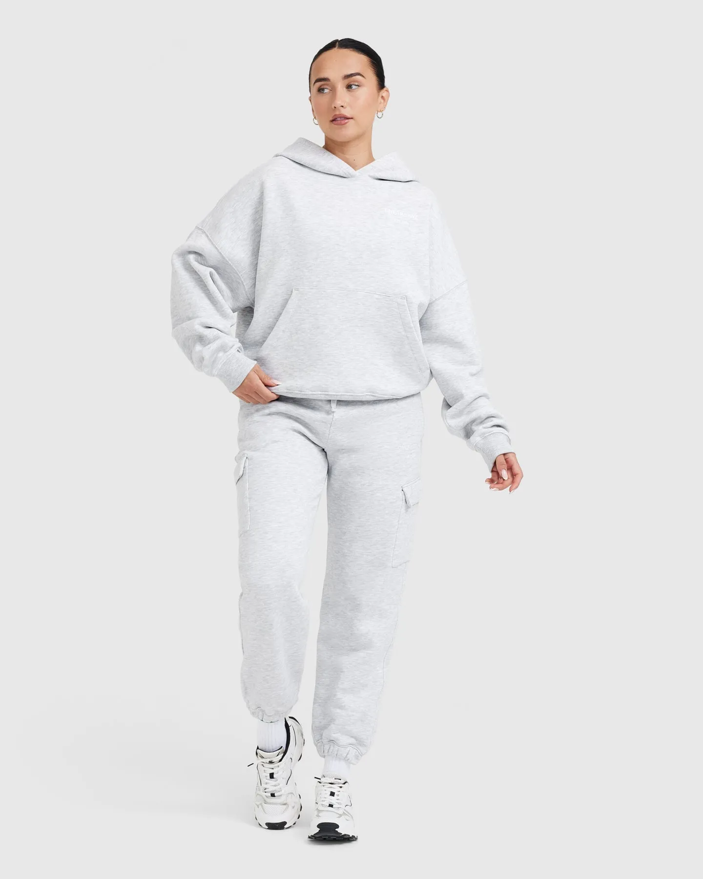 All Day Est 2020 Oversized Hoodie | Light Grey Marl sold by Oner Active product image thumbnail 3