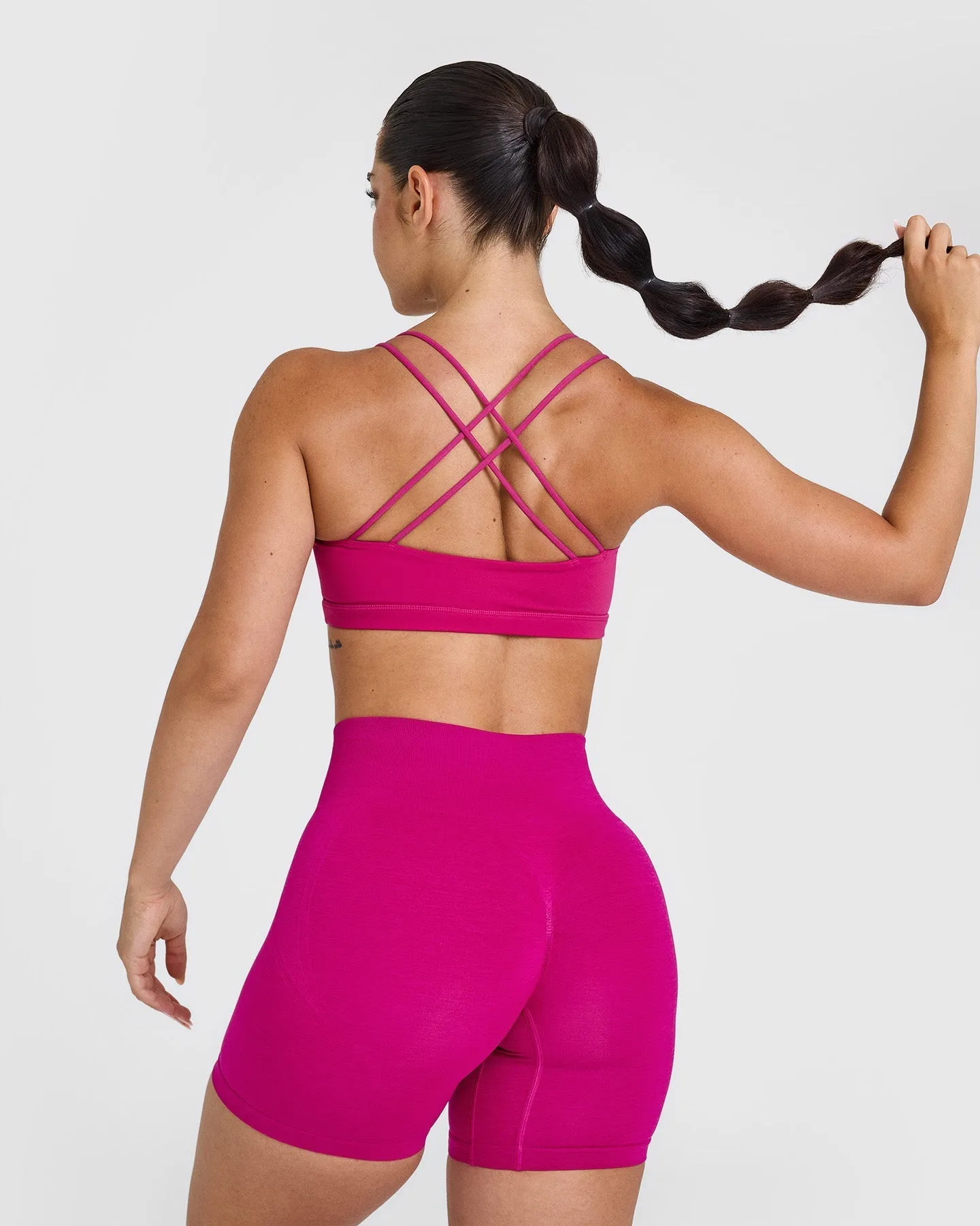 Everyday Cross Over Bralette | Fuchsia sold by Oner Active product image thumbnail 2