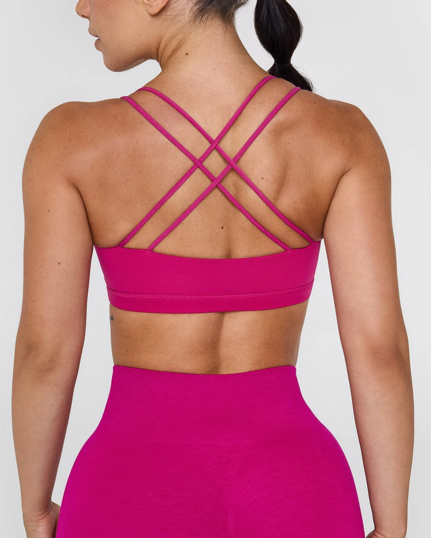 Everyday Cross Over Bralette | Fuchsia sold by Oner Active product image thumbnail 5
