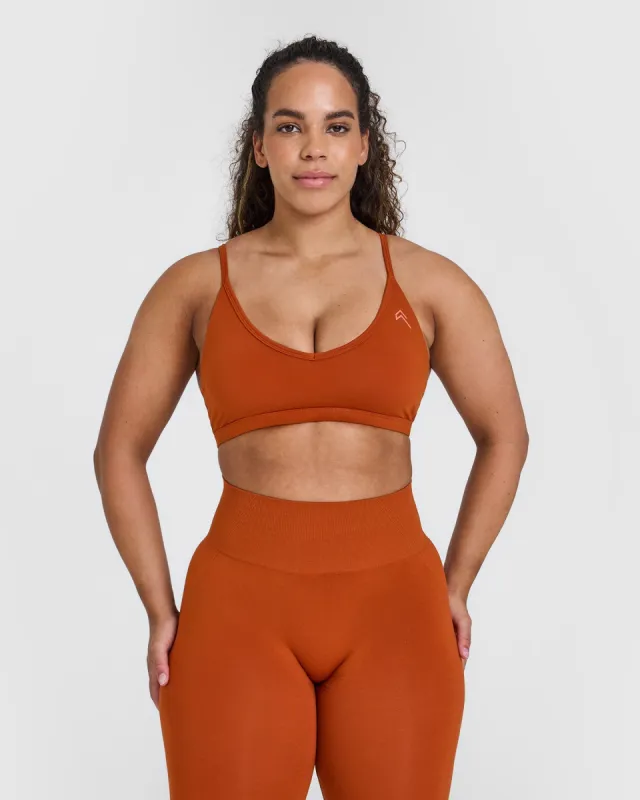 Timeless Strappy Bralette | Warm Copper sold by Oner Active