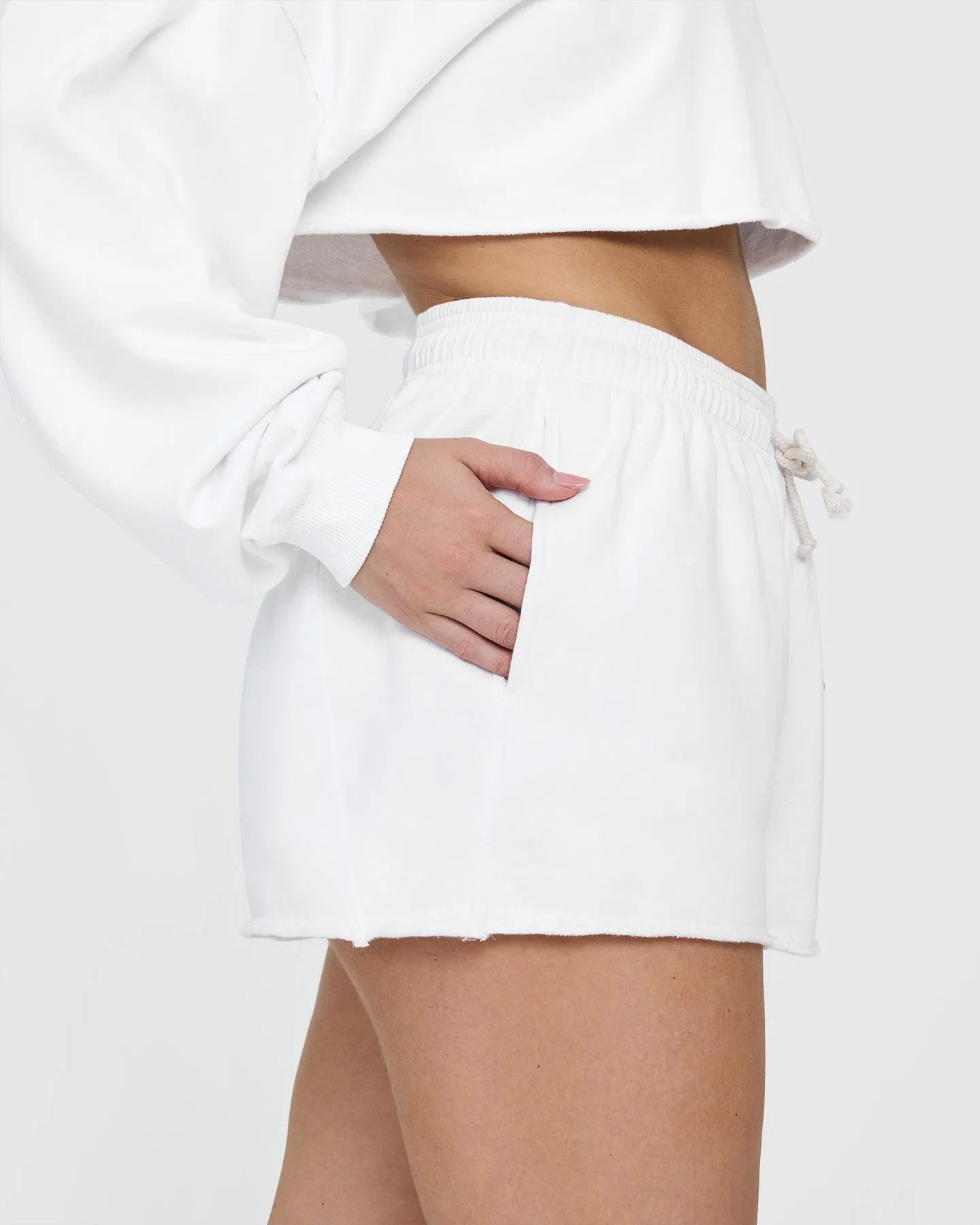 Raw Lounge Oversized Shorts with Graphic | White sold by Oner Active product image thumbnail 5