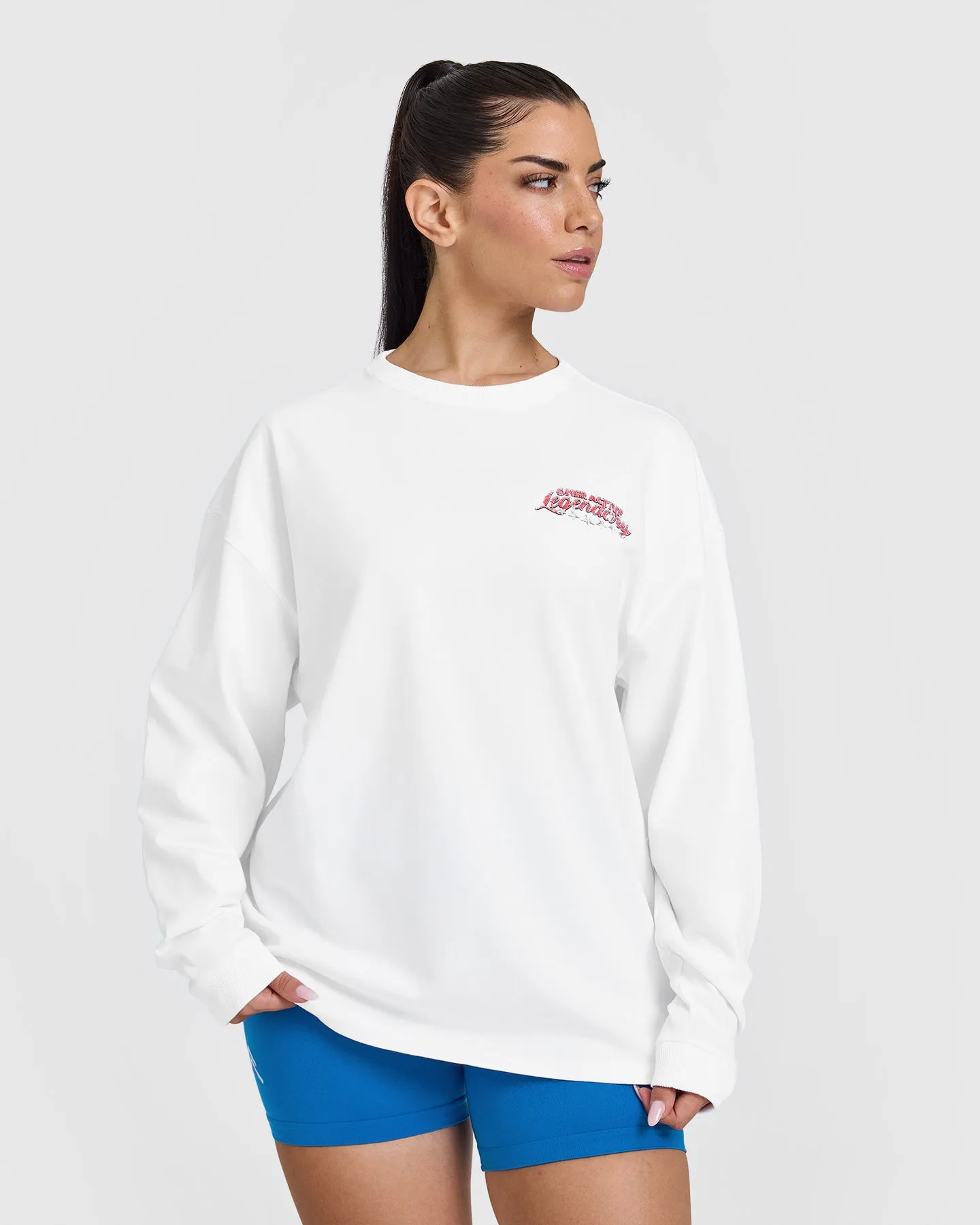 OA Tour Graphic Washed Long Sleeve Top | White sold by Oner Active product image thumbnail 2