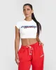 Vintage Open Back Crop T-Shirt with Graphic | White sold by Oner Active