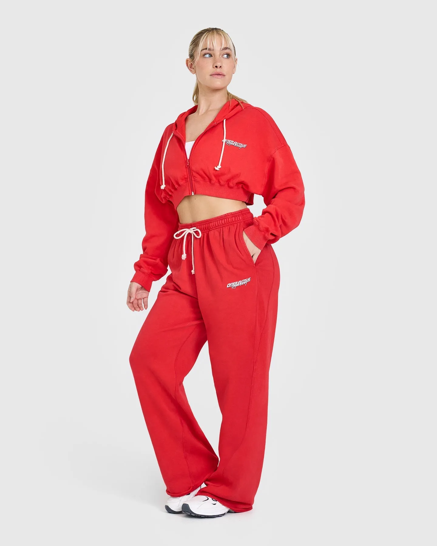 Raw Lounge Wide Leg Joggers with Graphic | Muscle Mommy Red sold by Oner Active product image thumbnail 3