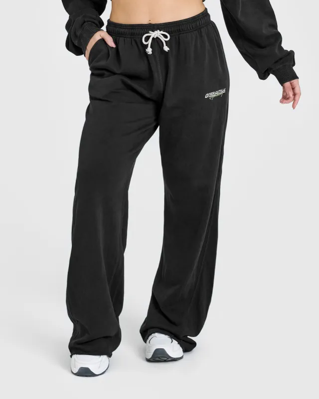 Raw Lounge Wide Leg Jogger with Graphic | Washed Black sold by Oner Active