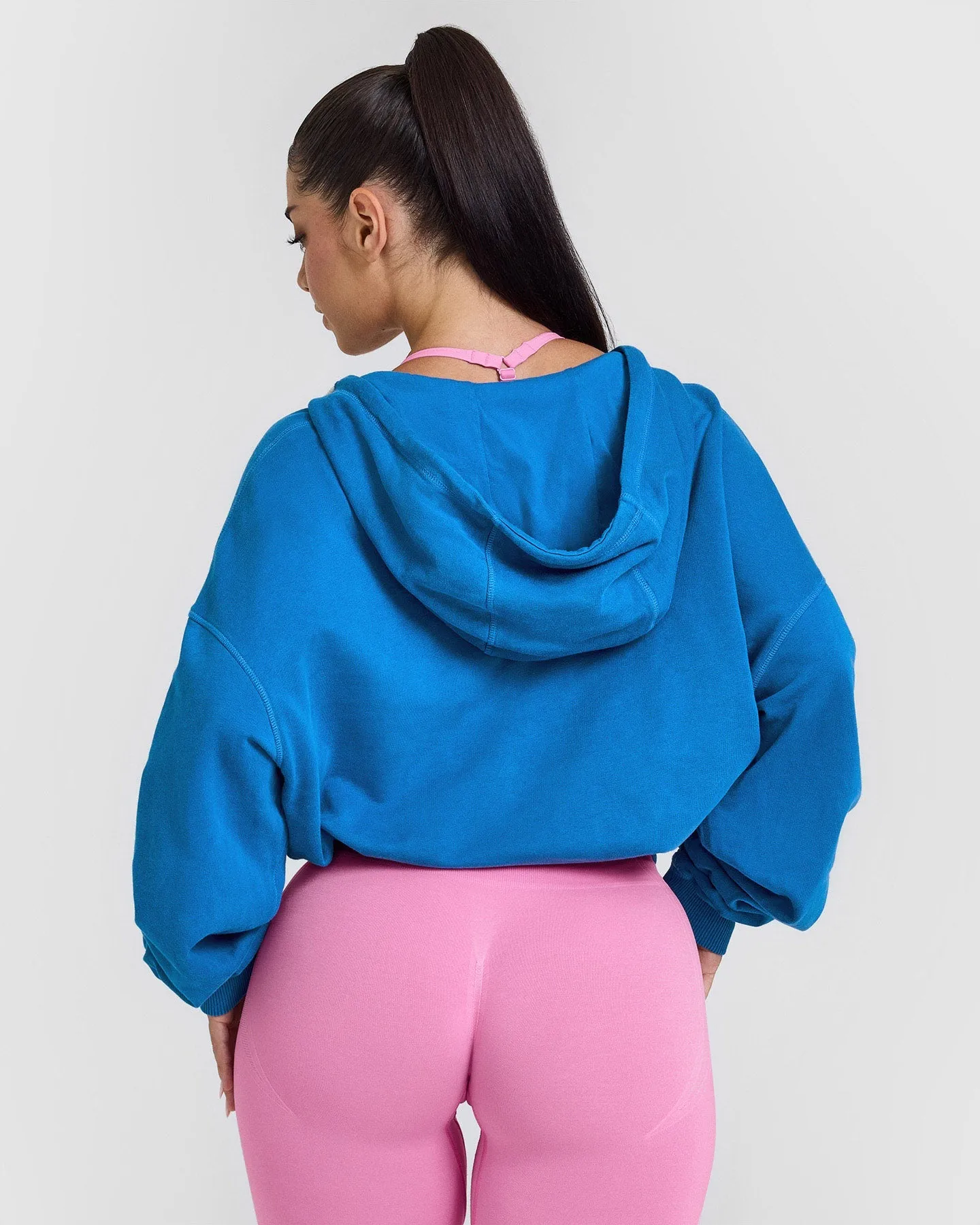 Raw Lounge Oversized Zip Through Hoodie with Graphic | Retro Blue sold by Oner Active product image thumbnail 2