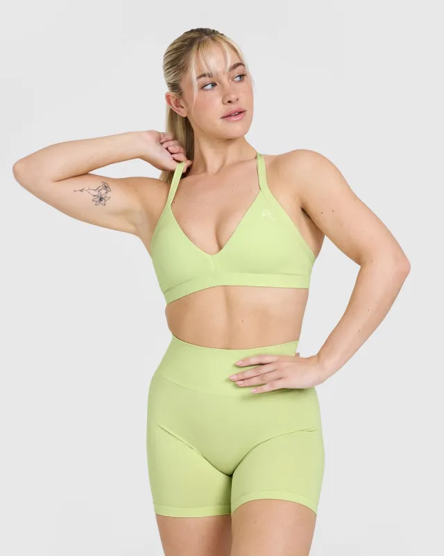 Unified Ultra Micro V Neck Bralette | Pump Green sold by Oner Active