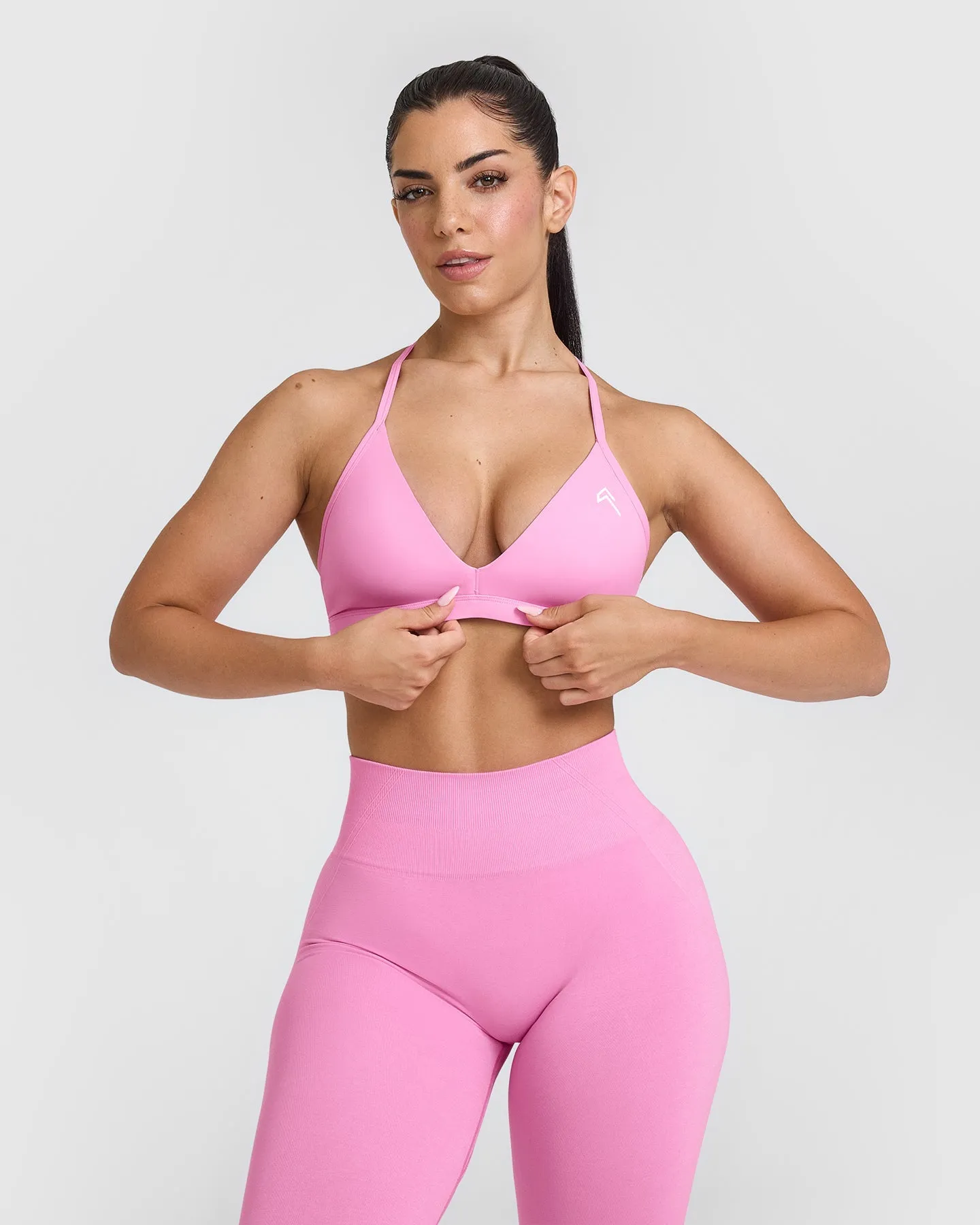 Unified Ultra Micro V Neck Bralette | Power Pink sold by Oner Active